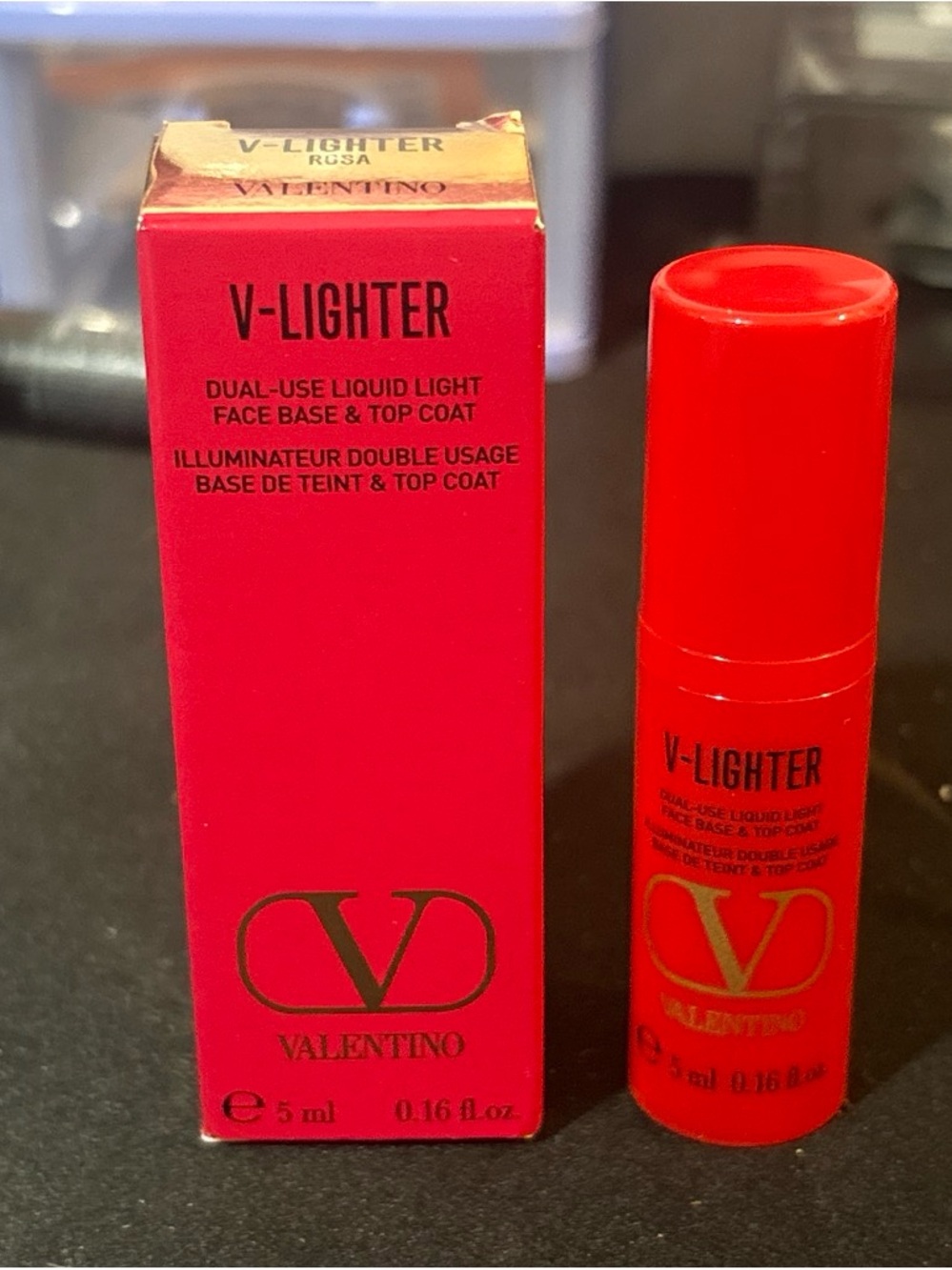 Valentino V-Lighter Dual-Use Liquid Light — Bright Red